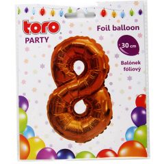 Balons Cipars 8 zelta kr.,30cm