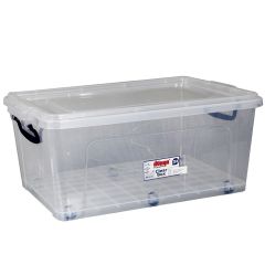 Kaste ar vāku 55x37xh24cm uz riteņiem