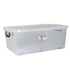 Kaste ar vāku 68x47xh27cm uz riteņiem