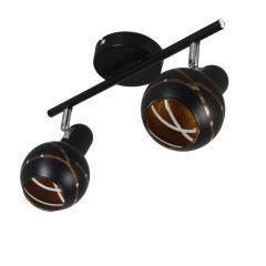 Sp.l.-UNDA 2x40W E14 melna/zelta