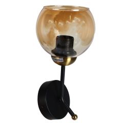 S.l.-AMBERA 60W E27 melna/dzintara