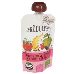 Biezenis Rūdolfs Bio ābolu-banānu-zemeņu 110g