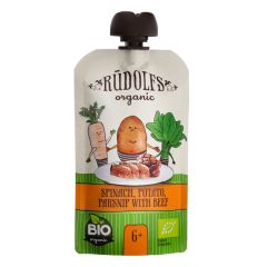 Biezenis Rūdolfs Bio dārzeņi ar jaunlopu gaļu 110g