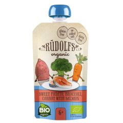 Biezenis Rūdolfs Bio dārzeņi ar lasi 110g