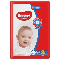 Autiņbiksītes Huggies Classic JP 3, 4-9kg 52gab.
