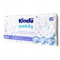 Salvetes Kindii Pure 100% kokvilnas 50gab.