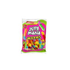 Želejkonfektes Jakes Jellymania Sour Worms 100g
