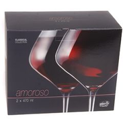 Glāzes vīna Amoroso 470ml 2gab.