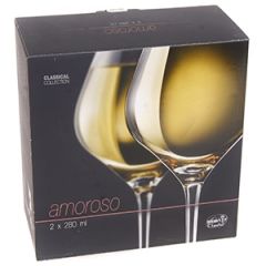 Glāzes vīna Amoroso 280ml 2gab.