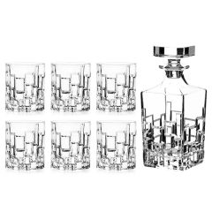 Karafe viskija Etna + 6 glāzes