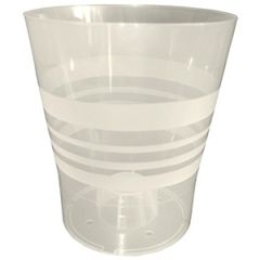 Puķu pods Orchid 13cm caurspīd.balts