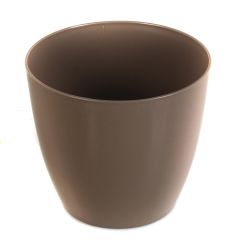 Puķu pods Ella plastmasas spīd. 13cm pelēks