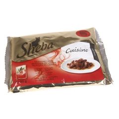 Barība kaķiem Sheba Cuisine gaļas izlase 4x85g