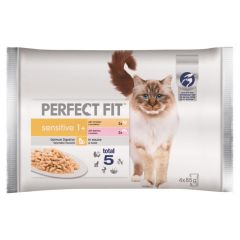 Konservi kaķiem Perfect Fit Sens.ar gaļas maisij.4-paka 340g