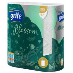 Papīra dvieļi Grite Blossom 2gab. 2-k. 88-loksnes 15.84m