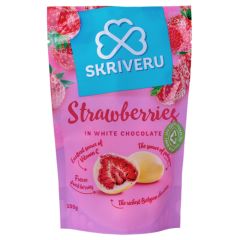 Zemenes piena šokolādē Skrīveru 100g