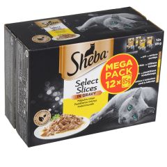 Konservi kaķiem Sheba ar mājputnu gaļu 12x85g