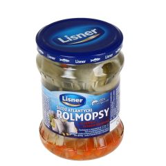 Siļķu filejas Linser rolmopši marinēti ar saldinātājiem 400g