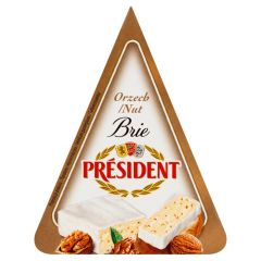 Siers Brie President ar valriekstu garšu, 125g