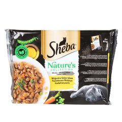 Konservi kaķiem Sheba nature's mājputnu izlase želejā 4-paka