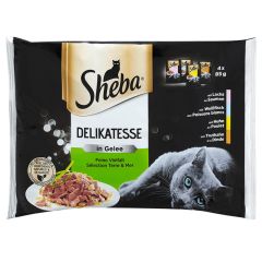 Konservi kaķiem Sheba pouch mix 4-paka 4x85g