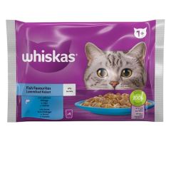 Konservi kaķiem Whiskas 1+ zivju izlase 4x85g