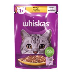 Konservi kaķiem Whiskas 1+ ar cāļa gaļu 85g