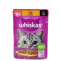 Konservi kaķiem Whiskas Senior ar cāļa gaļu kaķiem senioriem
