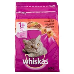 Barība kaķiem kaķiem Whiskas ar liellopa gaļu 300g