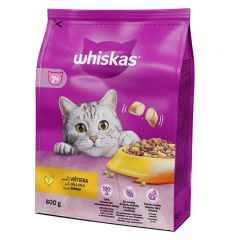 Barība kaķiem Whiskas ar vistas gaļu kaķiem senioriem 800g