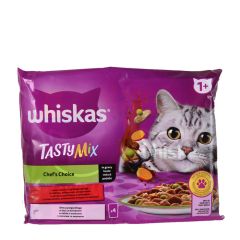 Konservi kaķiem Whiskas Tasty Mix  1+ Chef's Choice Lasi, Bu