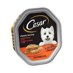 Konservi suņiem Cesar tray liellopu, aknām 150g