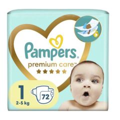 Autiņbiksītes Pampers Premium Care S1, VP 72gab.