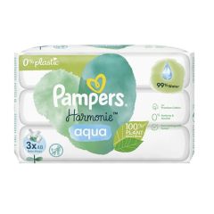 Mitrās salvetes Pampers Harmonie PF Aqua Baby 144gab.
