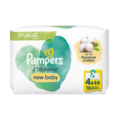 Mitrās salvetes Pampers Harmonie Plastic Free 4x46gab.
