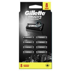 Skuvekļa rezerves Gillette Mach3 Charcoal 8gab.