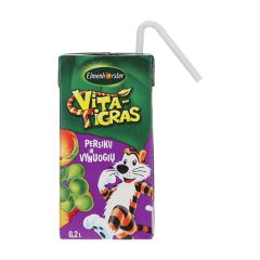 Sulas dzēriens Elmenhorster Vita Tigra, Vīnogu-persiku, 0.2l