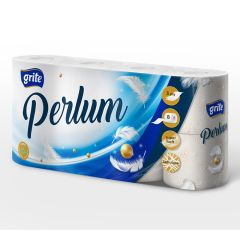 Tual.papīrs Grite Perlum 8 ruļļi, 3 slāņu, 116 loksnes, 13.9
