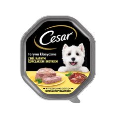 Konservi suņiem Cesar tray ar vistu un tītaru 150g