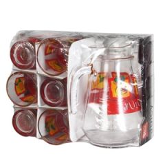 Sulas krūze 1l+6glāzes 230ml Super Value Juice