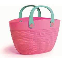 Pludmales soma Linda, rozā ar tirkīzziliem rokturiem