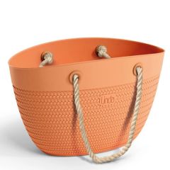 Pludmales soma Linda, oranža ar virves rokturiem