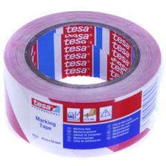 Brīdinājuma lente sarkana/balta