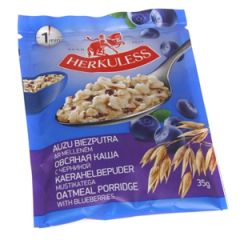 Auzu pārslu biezp.Herkuless ar mellenēm 35g