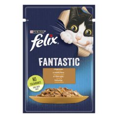 Konservi kaķiem Felix Fantastic tītars 85g