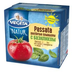 Tomātu biezenis Vegeta Natur ar baziliku 500g