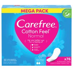 Hig.ieliktnīši Carefree Cotton Fresh 76gab.