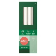 Galda svece Bolsius Cloudy balta 230/20mm 8gab.