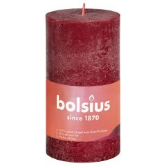 Svece stabs Rustic Shine 100/50mm 30h Velvet red