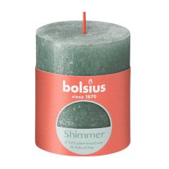 Svece Rustic Shimmer 80/68mm 35h zila